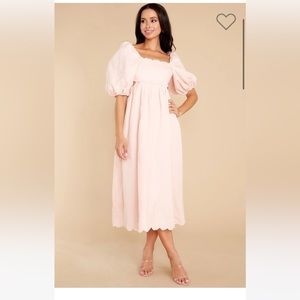 Pink scalloped dress